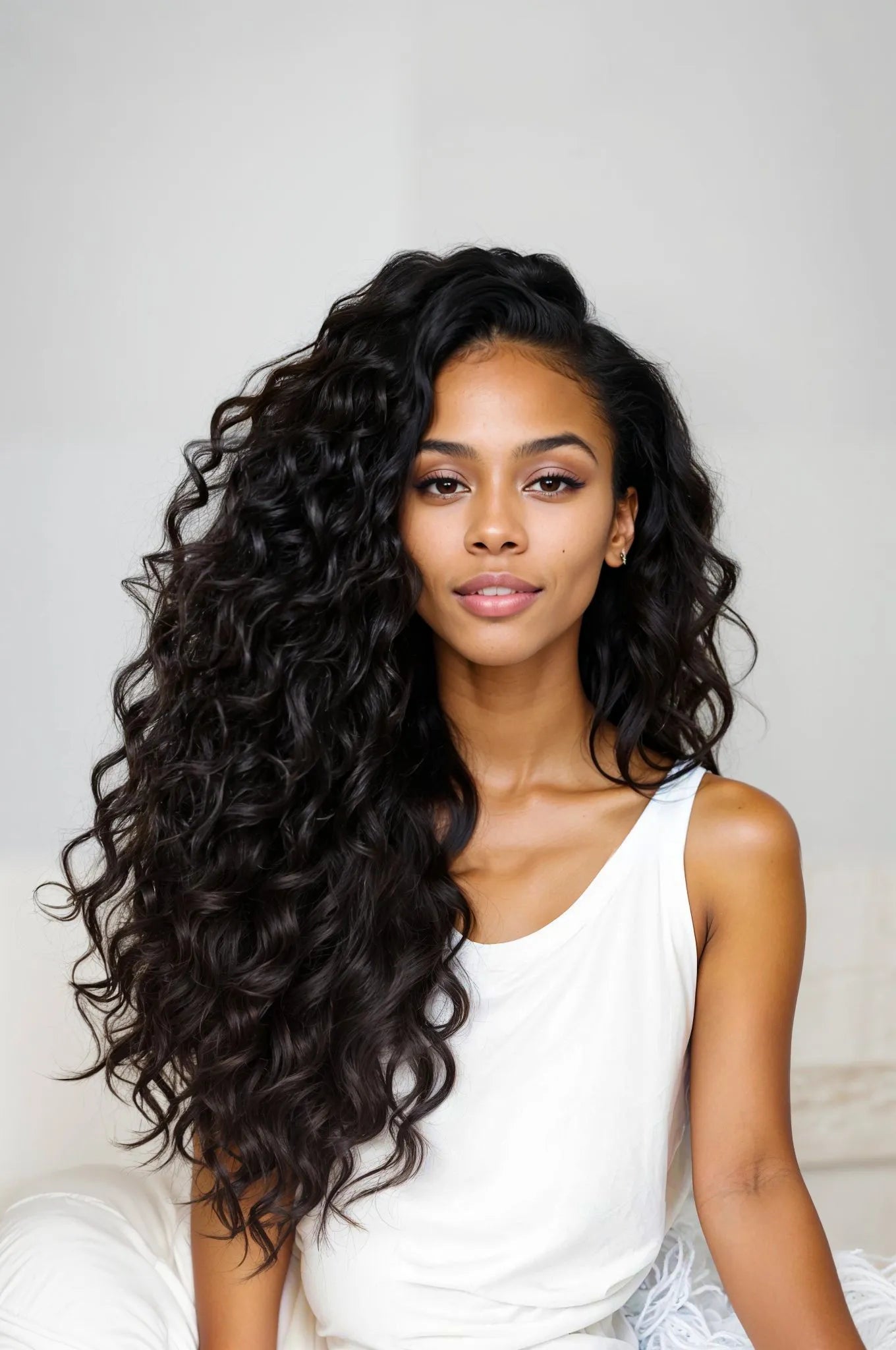 Peruvian Malaysian Indian Brazilian Virgin Human Hair Weaves 3 4 Bundles  Deep Wave Curly V…
